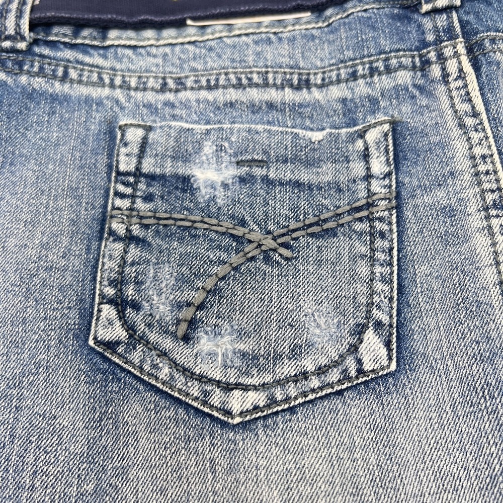 So Wear It Declare It Denim Stretch Mini Skirt With Belt Size 7 NWT - Picture 4 of 16